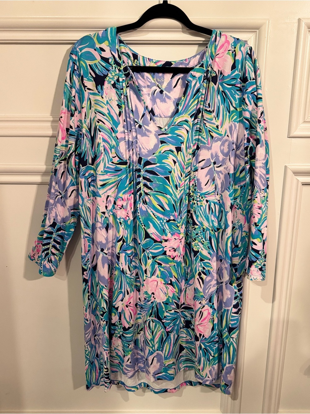 Lilly Pulitzer Aubrey UPF 50+ Shift Dress “Bermudaful” XL EUC